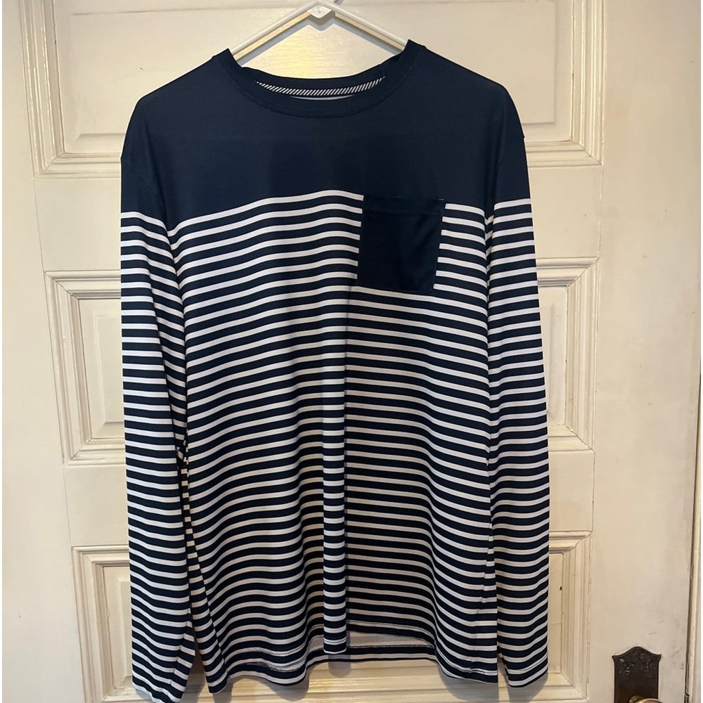 Southern Tide Men's Long Sleeve Shirt Navy Size Large